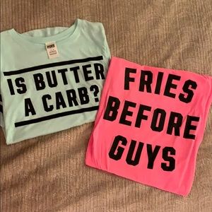 2 Victoria’s Secret Pink t-shirts